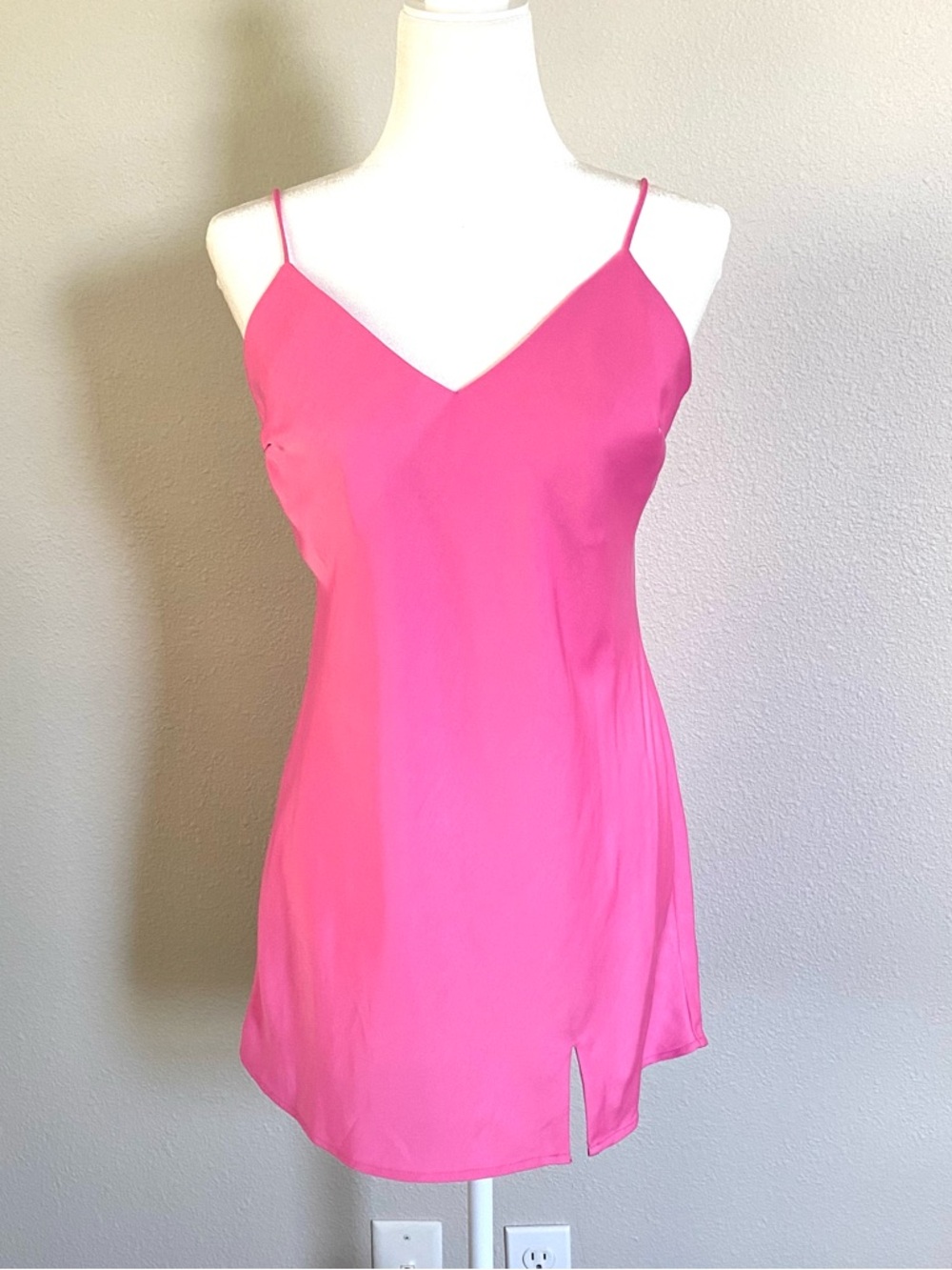 NWT a new day Hot Pink Spaghetti Strap Mini Dress